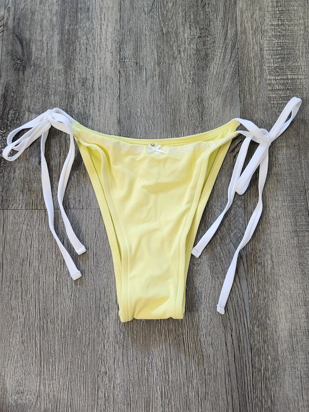 Frankies‎ Bikini X Pink Popcorn Yellow Side Tie Bikini Bottom